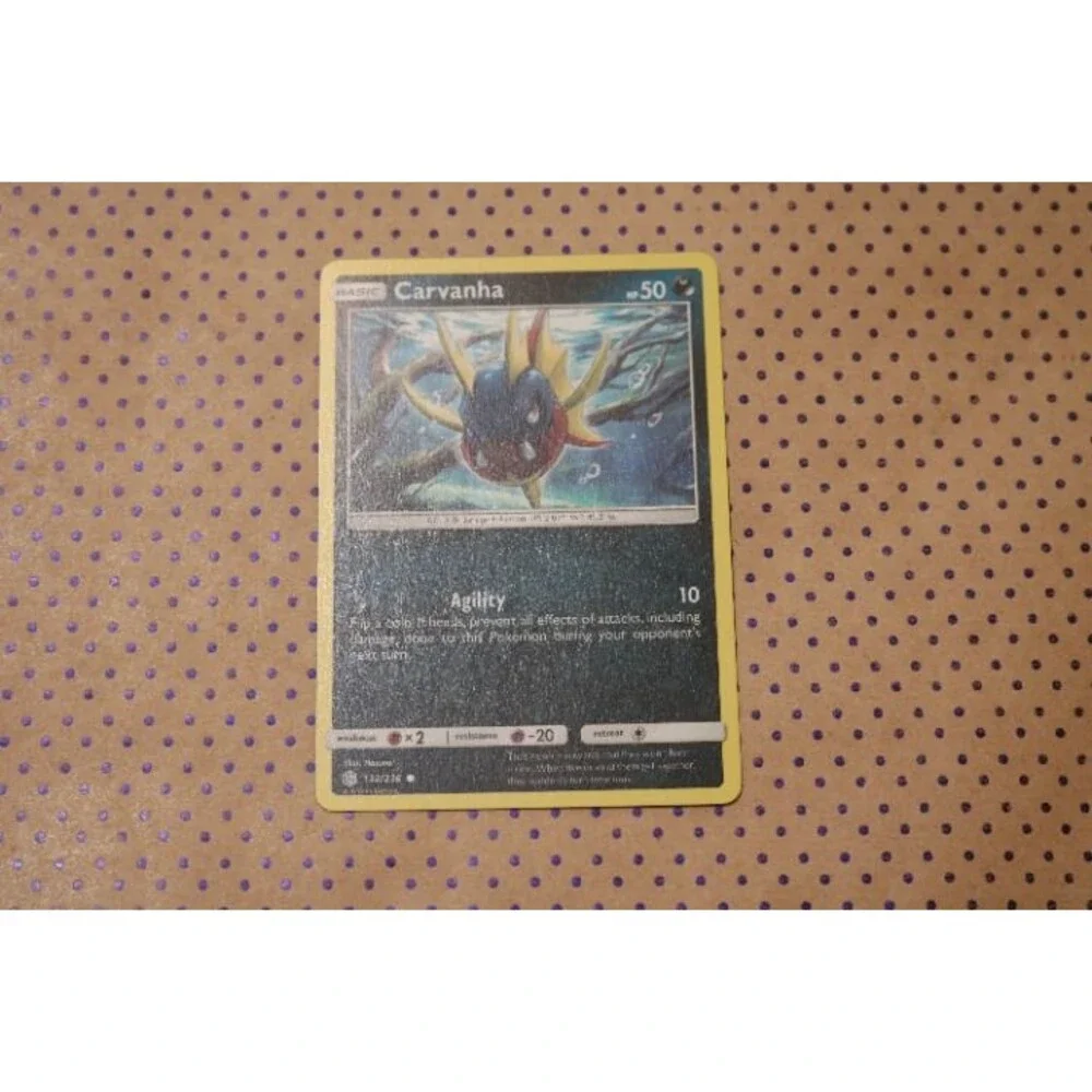 Carvanha 132/236 Pokemon Card (2019)